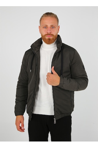 Erkek Gizli Kapüşonlu Mont Kaban Haki 58