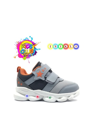 Cool Cayt Bebe Işıklı Spor Ayakkabı Gri SİYAH-BEYAZ