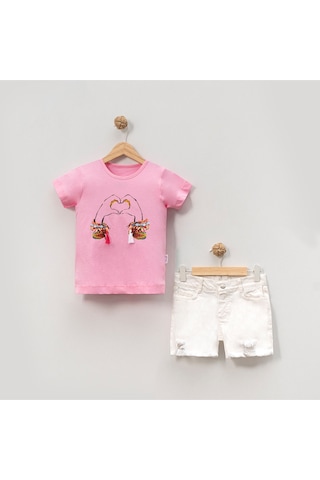 Overdo Kids Kız Çocuk 5-8 Yaş Şortlu İkili Takım Çok Renkli
