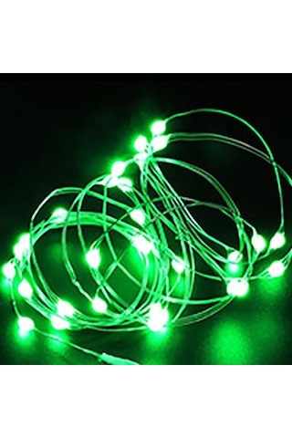 Yeşil 2 Adet Peri Işık Yeni Yıl Led Noel Işık Su Geçirmez Bakır Tel Dize Işık Düğün Çelenk Parti İçin 1m 2m 3m 5m Perde Işık 5m Yeşil