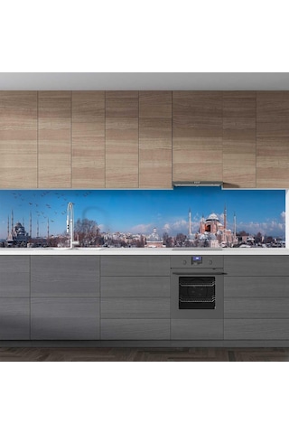 Mutfak Tezgah Arası Folyo Fayans Kaplama Folyosu İstanbul Panorama
