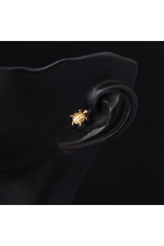 14 Ayar Altın Kaplumbağa Tragus Küpe Kphsy14k22502 Sarı