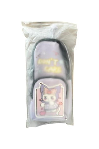 Sanrio Baskılı Kuromi My Melody Kırtasiye Kutusu Karikatür Mor Kalem Kutusu Büyük Kapasite Mor