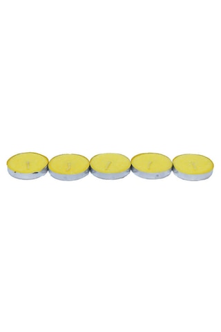 Tea Lights Sarı Mum 5 Li 1 Paket Çok Renkli
