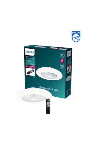 Philips Amigo Fanlı Tavan Lambası 42w Vantilatör + 20 W Aydınlatma Gücü Simli Tasarım