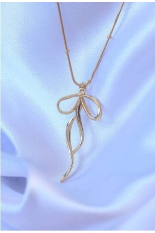 Stainless Steel Çelik Kolye Gold Kurdale 40 Cm+5 Cm
