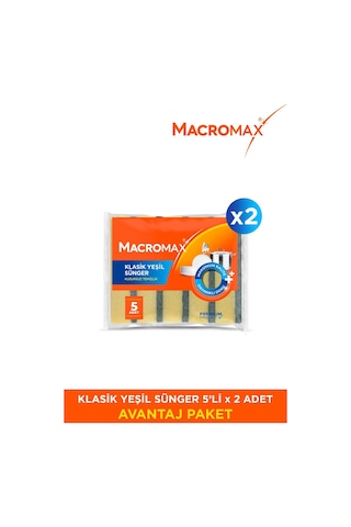 Klasik Yeşil Sünger - 2x5 Avantaj Paket