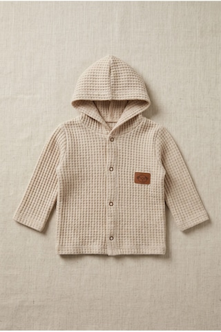 Minory Baby - %100 Pamuk Hırka Waffle Kumaş Kahverengi Kahverengi Minory Baby - %100 Pamuk Hırka Waffle Kumaş Kahverengi Kahverengi