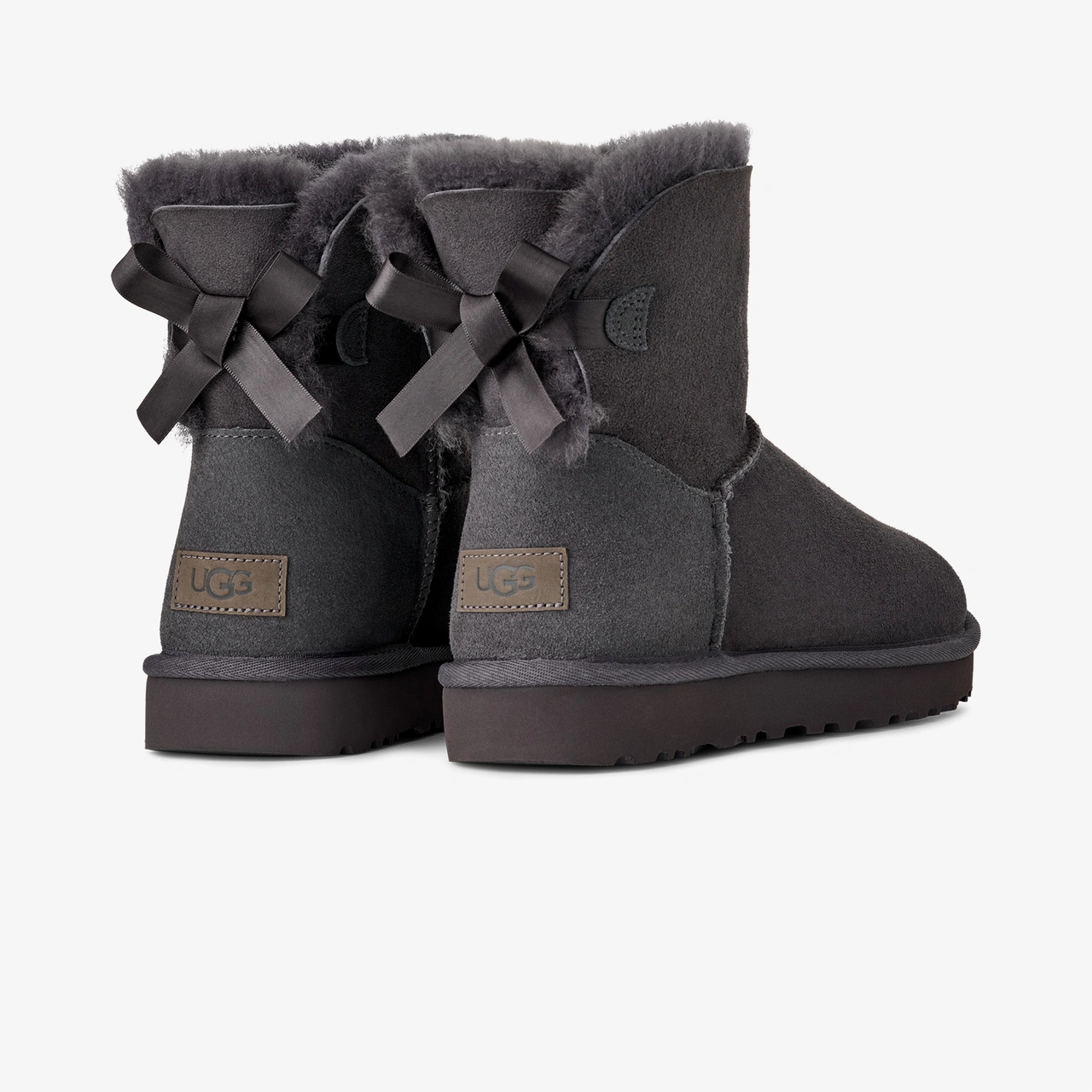 Ugg Mini Bailey Bow Kadın Gri Bot 1016501 Gri