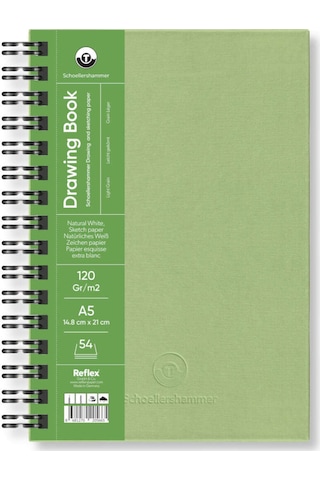 Schoellershammer Drawing Pad Yeşil Sert Kapak Çizim Defteri 120 Gr A5 54 Yaprak
