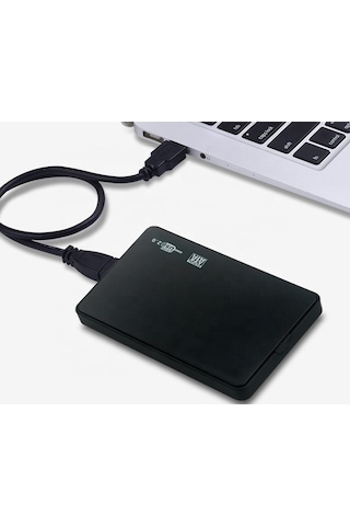 Lunatic 8068 2,5'' Harici Harddisk Kutusu Usb 2.0 Siyah İnce Slim Kasa Kolay Kurulum
