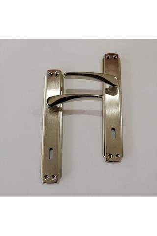 Nikel Saten Oda Kapı Kolu Ön Ve Arka Yüzü Olmak Üzere 2 Adet --- Takım