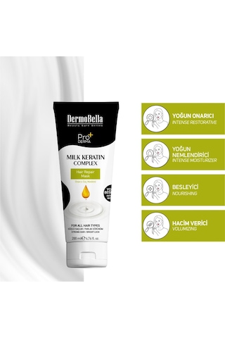 Milk Keratin Complex Onarıcı Ve Hacim Verici Saç Maskesi 200 Ml