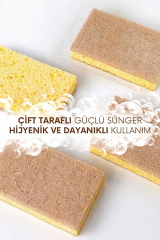 Grimorlife 10 Adet Lifli Düz Bulaşık Süngeri Özel Dokulu Dayanıklı Pinterest Mutfak Temizlik Süngeri Seti