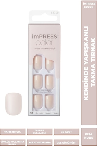 İmpress Color Kendinden Yapışkanlı Takma Tırnak Kısa