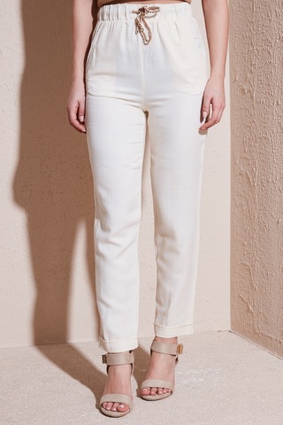 Fashion Friends Kadın Pantolon 24y0250k1 Natural Krem