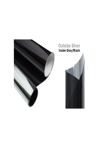Isı Yalıtımlı Aynalı Siyah Cam Filmi 75 Cm X 6 Metre