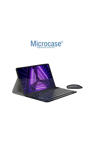 Lenovo Uyumlu Tab M10 Tb-X306F Bt Klavye Mouse + Standlı Kılıf - Bkk6