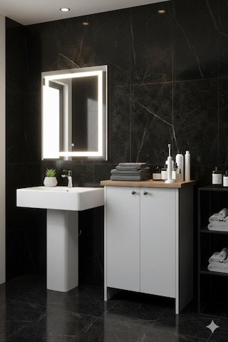 Yiğit Dolap Banyo,havlu Dolabı Beyaz