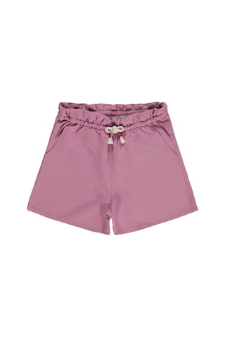 Civil Girls Beli Lastikli Cepli 10-13 Yaş Şort - Pembe Gülkurusu