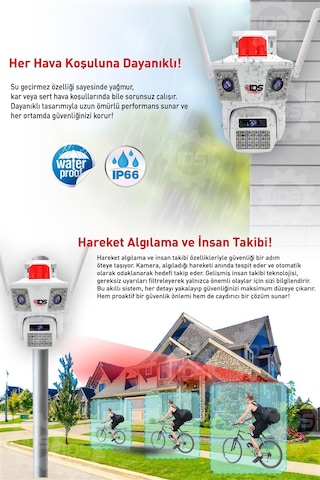 Ids -14mp - Gece Görüşlü - Elektrikli 4g Sım Kartlı Güvenlik Kamerası