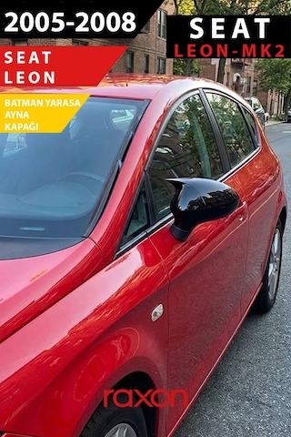 Seat Leon Mk2 2005 2008 Batman & Yarasa Ayna Kapağı Parlak Piano Black Sport,