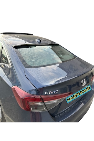 Honda Civic 2022+ Fe1 Cam Üstü Yarasa Spoiler İthal Abs Plastik Pianoblack