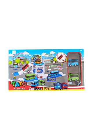 Dev Boy Kaydıraklı Tayo Otopark Seti 2 Otobüs 44 Cm. Diğer