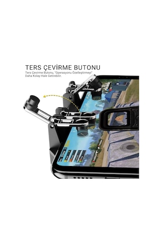 Polham 4000mah Şarjlı Telefon Soğutucu Ve Oyun Kolu, 6 Parmak Mobil Oyun Konsolu, Tüm Telefonlara Uyumlu