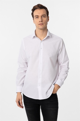 Süvari Siyah Slim Fit Düz Klasik Yaka Gömlek-34089 Siyah