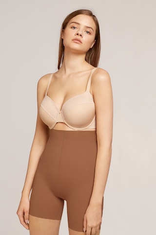 Mistirik Porfy Model  Etkili Lazer Kesim Paçalı Iz Yapmaz Şort Korse Kahve Renk Kahve