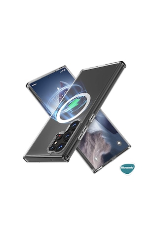 Microsonic Samsung Galaxy S23 Ultra Kılıf MagSafe Clear Soft Şeffaf
