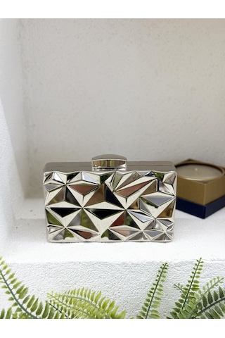 Nurkaraca 25y9773 Metal Kasalı Abiye El Çantası Kadın 18x11cm