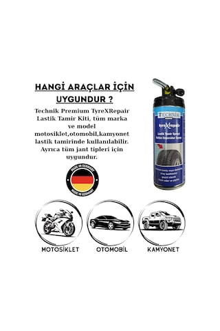 Technik Tyrexrepair Lastik Tamir Kiti Spreyi 400ml