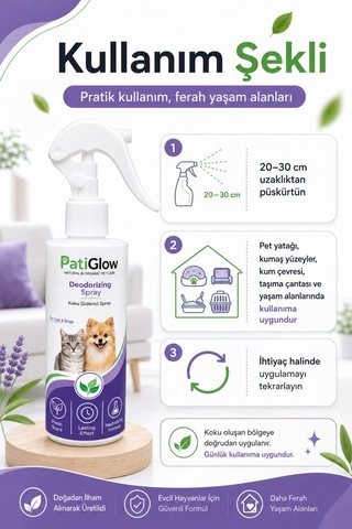 Gees Global Patiglow Kedi Ve Köpek Koku Giderici Sprey Gbzs