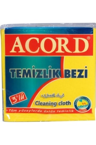 Acord Temizlik Bezi Sarı 3'lü