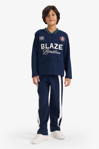 Defacto Erkek Çocuk 2li Takım Baskılı Sweatshirt Eşofman Altı G4387a825wnnv256 Lacivert-nv256