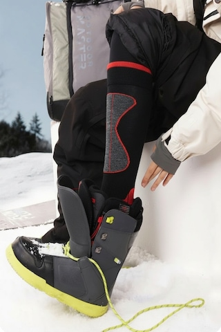 Ozzy Socks Termal Kayak Ve Snowboard Çorabı Gri-siyah