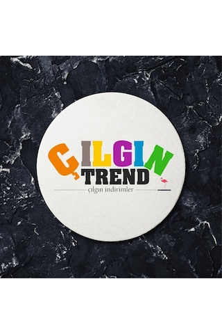 Firmaya Özel 10 Adet Yuvarlak Ahşap Bardak Altlıgı Çok Renkli