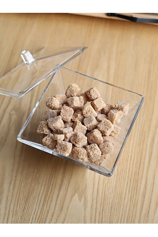 Pıta Ev Ve Kafe İçin Cam Kapaklı Şekerlik 700 Ml. 314357857 Beyaz