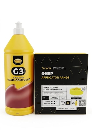 G3 Çizik Giderici Pasta 1 Lt + Gmh601 Aplikatörlü Pasta Süngeri 150mm Set