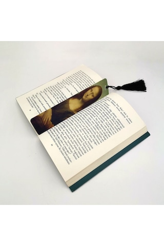 Mona Lisa Leonardo Da Vinci Baskılı Püsküllü Kitap Ayracı Hediyelik Bookmark,ayraç-106