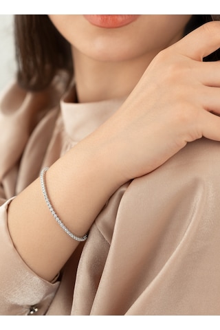 925 Ayar Gümüş Zirkon Taşlı Suyolu Bileklik