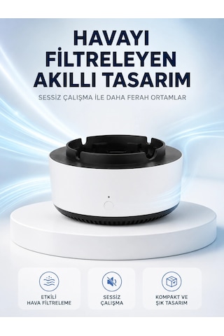 Hava Temizleyici Küllük ,duman Filtreli, Sessiz Çalışan, Şık Tasarım