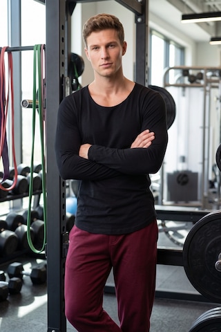 Rizzup Erkek Siyah %95 Pamuk Slim Fit Kesik Açık Yaka Likralı Penye Sweatshirt Oval Kesim 2602299
