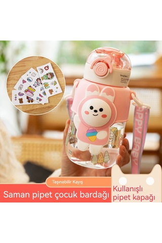 Jian Fan Çocuk Su Bardağı Yazöğrencisi Su Bardağı Pembe