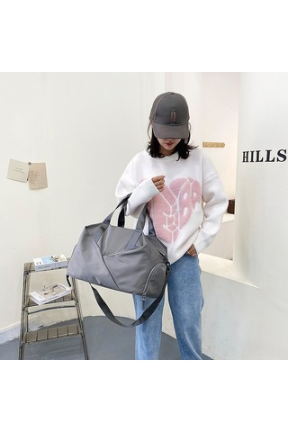 Dofolink Siyah Üniversal Kuru-ıslak Ayrılmış Seyahat Çantası - Spor, Yoga, Fitness İçin Ayırtılmış Ayakkabı Bölümü Ve Dayanıklı Kumaş Çok Renkli