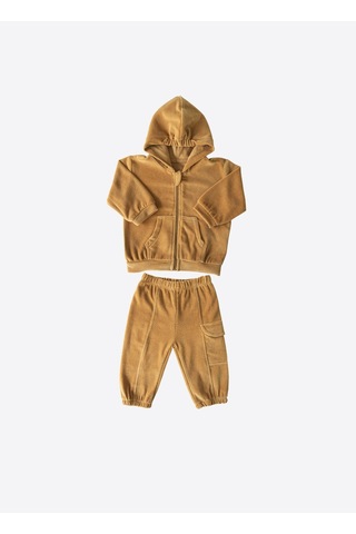 Organik Letonya Kadife 2'li Takım Hardal HARDAL