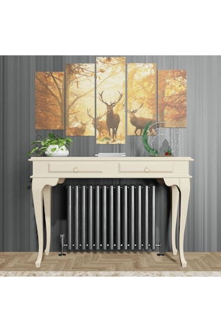 Roys Ahşap 100 Cm Krem Çekmeceli Petek Üstü Yüksek Dresuar Krem