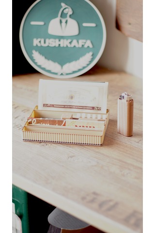 Tabac Tray Tütün Tepsisi - Premium Tasarım Organizer Krem